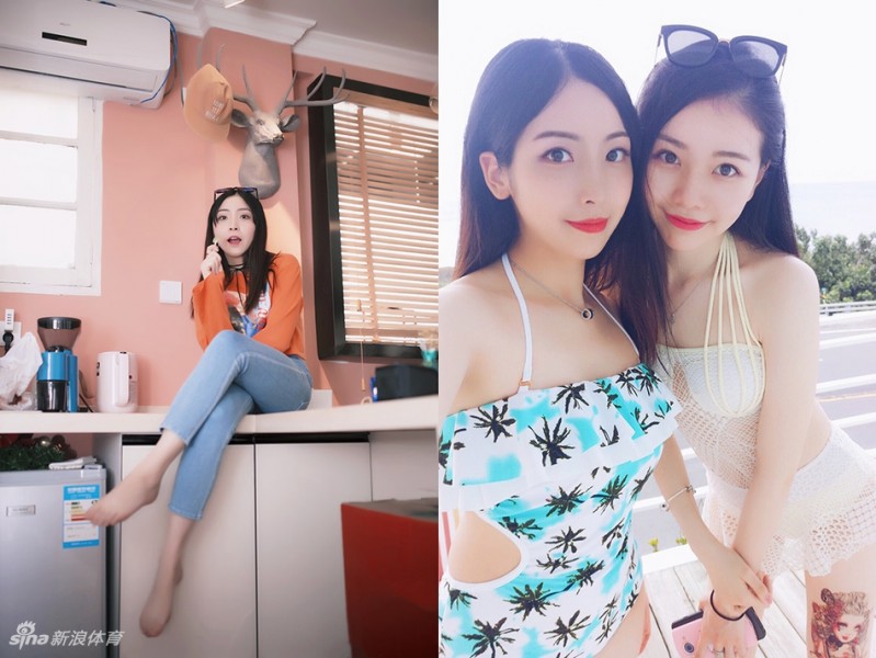 清丽脱俗的她，站在篮球场边，便是整个青春